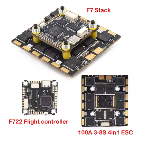 F7 F722 F722HD ICM42688 Gyro Flight Controller 100A 4in1 ESC STACK 3-8S SURPORT BetaFlight/INAV for 