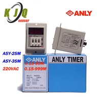 ANLY Digital Time Relay ASY-3SM ASY-2SM 220VAC 8pin Time Delay Relay