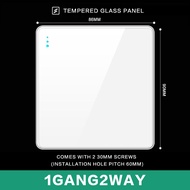 LEJIA Ultra Frameless white Wall Glass Panel Switch 13 Amp Modern Lighting Switch Universal 3-pin pl