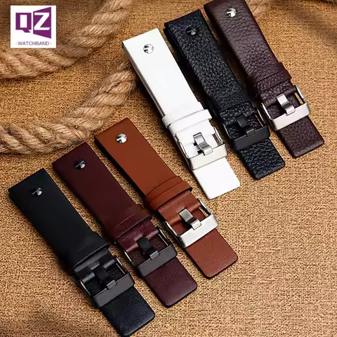 Genuine Leather Watchband for Diesel 22/24/26/27/28/30mm Strap DZ7313 DZ7257 DZ1907 DZ1844 Watch Bra