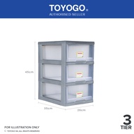 Toyogo 542-3 Plastic A4 Stationery Drawer (3 Tier)