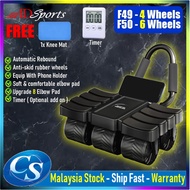 6 Wheels Ab Roller With Arm Elbow Support Automatic Rebound Abdominal Wheel Gym Abs Machine 6 轮腹肌滚轮自