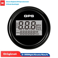 Cars 52mm Instrument Sog 0-999Km/H Knots Mph Show GPS Speedometers Black Speed Gauges with 8 Kinds B
