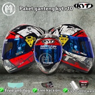 Paket Helm Full Face Kyt R10 Ganteng