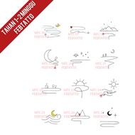 Basic Tattoos Last 5-7 Days Temporary Tattoos Small Mountain Weather Tattoos Tatto Stickers- MFC 16-