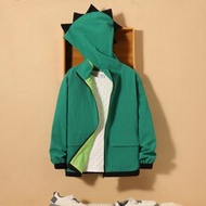 Tween Boy Zip Up 3D Patched Hooded Coat