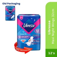 LIBRESSE Maxi Night Wings 12's 32cm, Sanitary Pad HTM Pharmacy