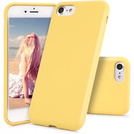 Imikoko iPhone 7 Case Silicone, iPhone 8 Case Yellow, iPhone SE 2022 Case Rubber Liquid Silicone Gel Cushion Shockproof
