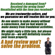 After-sales service includes support for resending, missing, or incorrect items.