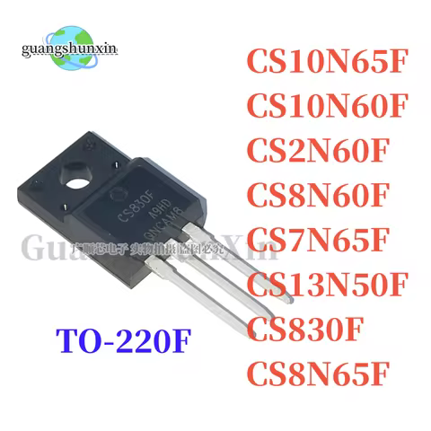 10pcs CS8N65F CS830F CS13N50F CS7N65F CS8N60F CS2N60F CS10N60F CS10N65F TO-220F MOS FET