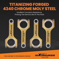 4x Titanized Connecting Rods ARP 2000 Bolts FOR VW Audi 1.4 TSI TFSI EA211