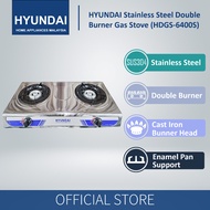 Hyundai HDGS-6400S Stainless Steel Double Burner Gas Stove