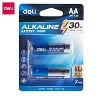 Deli Battery Alkaline Battery AA (2pack) 10 Years Shelf Life 30% Longer Lasting 1.5V LR6 18500