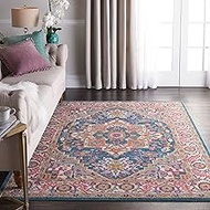 Nourison PSN20 Passion Persian Colorful Teal Multicolor Area Rug 5'3" X 7'3", 5' x 7'