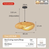 Nordic Modern Rattan Pendant Light Handmade Weaving Ceiling Lights Sala Chandelier Hanging Lamps Bed