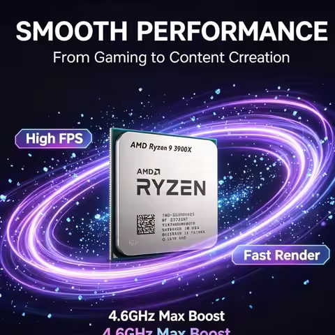 Ryzen 9 3900X Desktop CPU AMD R9 3900X 3.8GHz 64MB Cache AM4 Processor
