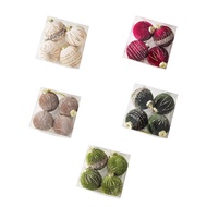 [yiodusi] 4 Velvet Christmas Baubles, Christmas Tree Hanging Baubles with Hanging Hole, Christmas De