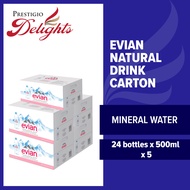 Evian Natural Mineral Water 500ml x 5 Cartons | Bulky Deals