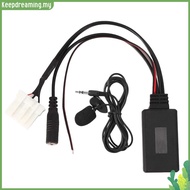 Wireless Radio Stereo Adapter Bluetooth-Compatible with Microphone AUX Adapter Cable 5-12V for Mazda
