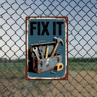 HELLOYOUNG 8x12 Inch Rustic Metal Sign Garage Decor Workshop Tool Shed Man Cave Bar Wall Art