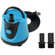 Submersible Pump Durable 65W 850GPH with Bottom Suction 6.5ft Power Cord 2 Nozzles High Lift 10.5 Ft