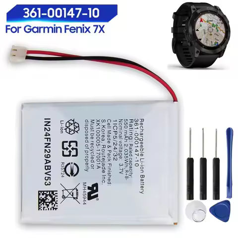 New Replacement Battery For Garmin Fenix 7X 361-00147-10 550mAh