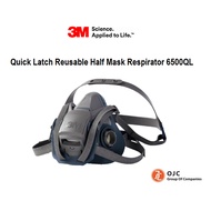 3M Rugged Comfort Quick Latch Half Facepiece Reusable Respirator 6502QL Medium