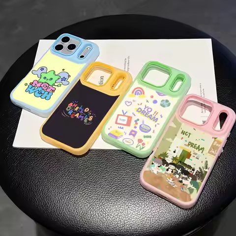 Kpop N-NCT D-Dream Phone Case 2-in-1 Detachable Clear with Card Holder for iPhone 12-17 Soft Multi-C