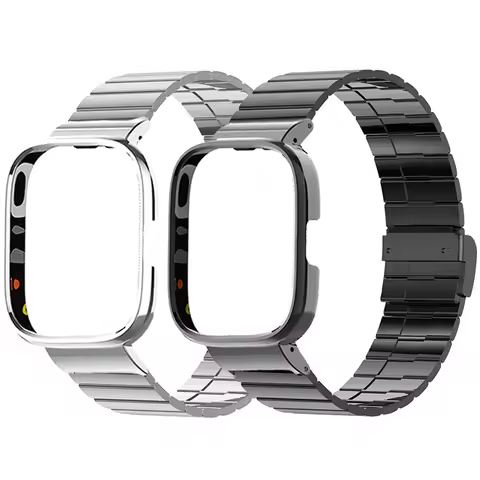 Stainless Steel Watchband for Redmi Watch 3 Active Metal Strap Case Protector for redmi watch 3 acti