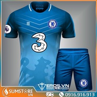 Áo Bóng Đá Độc Lạ – CLB Chelsea Xanh 09