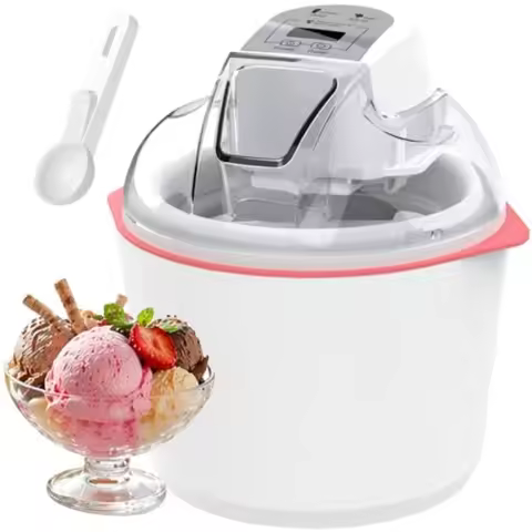 Ice Cream Maker, 1.6 Quarts Ice Cream, Gelato, Sorbet, Milkshakes, Frozen Yogurt Machine for Home, I