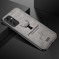 Latest Deer Case Samsung M14 Softcase Cloth Jeans Slim Armor Deer Head Motif