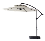 KIMDELIN 9ft Patio Garden ร่มขนาดใหญ่ตลาดกลางแจ้งรอบสระว่ายน้ำ Parasol กับ Crank และ Push Handle Bac