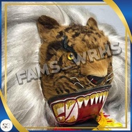 Reog Ponorogo Tiger Mask Made of Genuine Leather with Brown Tiger Variation Es36