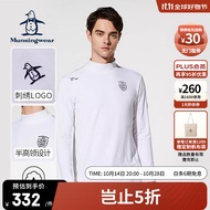 万星威（Munsingwear）【柔软亲肤】高尔夫男士长袖T恤半高领保暖打底衫 N921/白色 LL