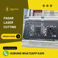 Pagar Rumah Besi Motif Laser Cutting Mewah Custom Plat 1,2mm Hollow