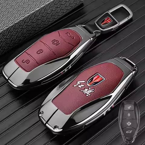 Zinc Alloy Car Key Casefor FAW Hongqi HS5 H5 E-HS9 H9 HS9 HS7 H7 L5 HS3 L9 Remote Cover Shell Keycha