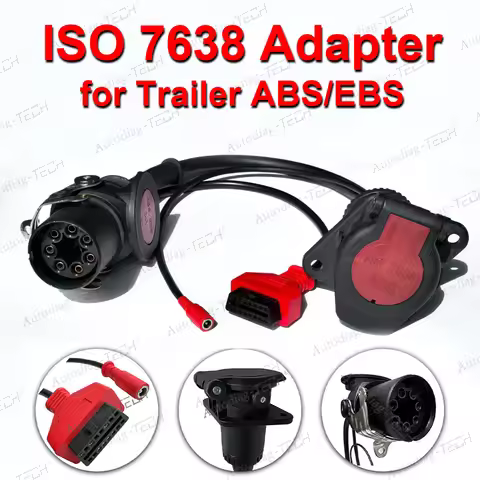 EBS ISO 7638 Trailer ABS OBD Diagnostic Adapter for Bosch/Wabco Truck OBD2 Diagnostic Cable for Aute