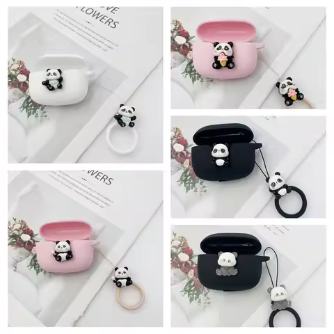 cute panda Earphone Cover For OnePlus Buds Pro 2 / Z Z2 Ace Case Silicone Shockproof case fundas