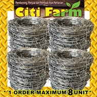 100m Dawai Duri Pagar GI/ Tensile Heavy duty Barded Wire (max 4 in 1 order) Alat Pertanian Citi Farm