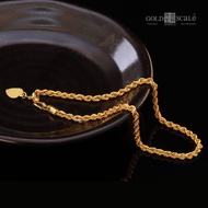 916 Gold Hollow Rope Anklet