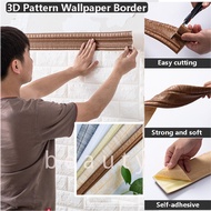 Ready Stock Wainscoting Waterproof 3D Pattern Wallpaper Border  DIY Wall Decor Sticker Frame Dinding