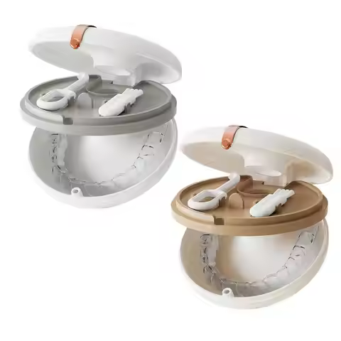 Denture Storage Box Orthodontic Retainer Case Braces Holder Box Orthodontic Portable Storage Case Mo
