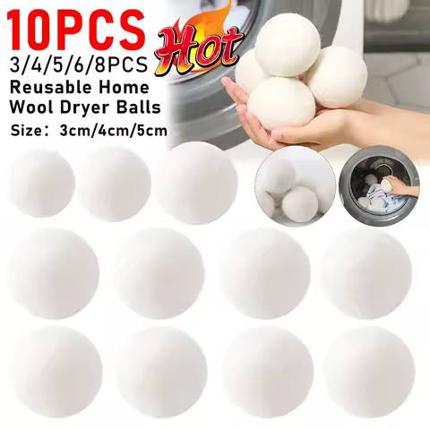 3/4/5cm Clothes Wool Dryer Balls Anti-Wrap Laundry Ball Laundry Tumble Dryer Balls Laundry Softener 