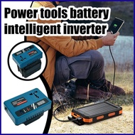 Outdoor Power Inverter DC 18V-21V to 220V AC Power Converter Fast Charger Smart Adapter with 2 USB P
