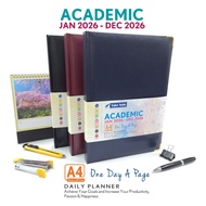 2026 A4 B5 A5 Diary planner Malaysia One Day a Page Padded Front hard leatherette cover buku diary a