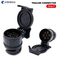 NOBELJIAOO 12V Towbar Towing Waterproof Plugs Socket Adapter Protect Connections RV Accessories E3I4