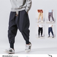 MrGB 2021 Cotton Linen Jogger Pants Men Streetwear Casual Harem Pants Male Trouser Solid Color Pants Oversized Men's Clothing