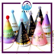 (10pcs) TOPI HARI JADI / Birthday Party Paper Hat Children Adult / Topi Birthday / Birthday Party De