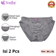 Scelta - (2 Pcs) Men's Plain Triangle Underwear Size ML XL XXL | CD SM 117